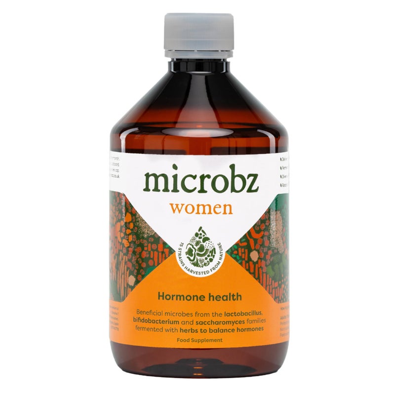 MICROBZ Women Liquid Probiotics for Gut Health â€“ Award-Winning Vegan Probiotic for Women with 15 Strains & Fermented Herbs for Female Balance & Bloating â€“ Vegan, Dairy & Sugar Free - 31 Servings
